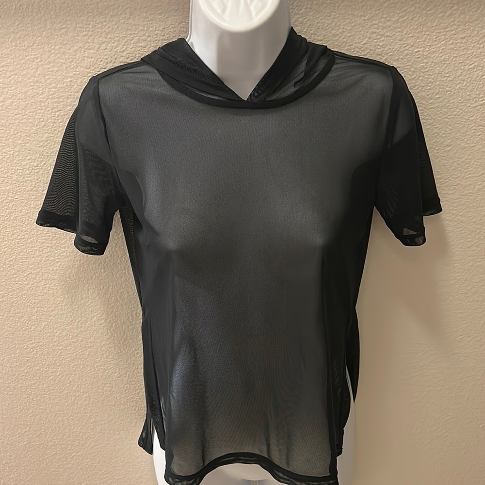Balera black sheer dance shirt kids